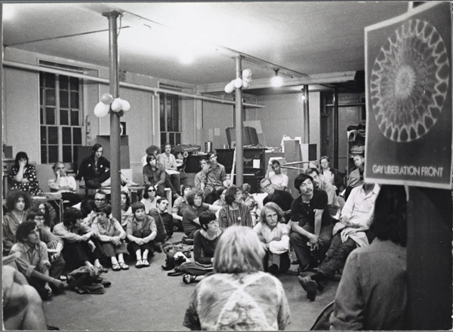 Gay Liberation Front meeting at Washington Square Methodist Church, New York, 1970