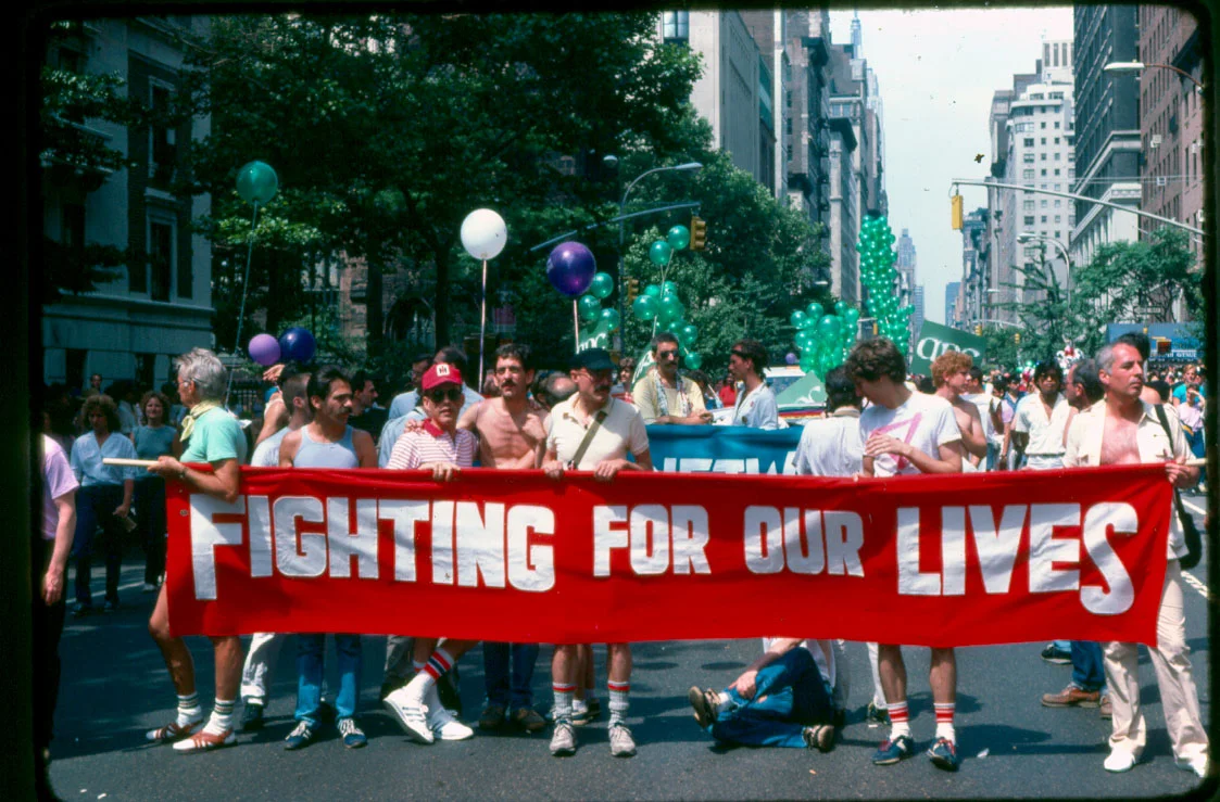 “Fighting for Our Lives” banner 1983