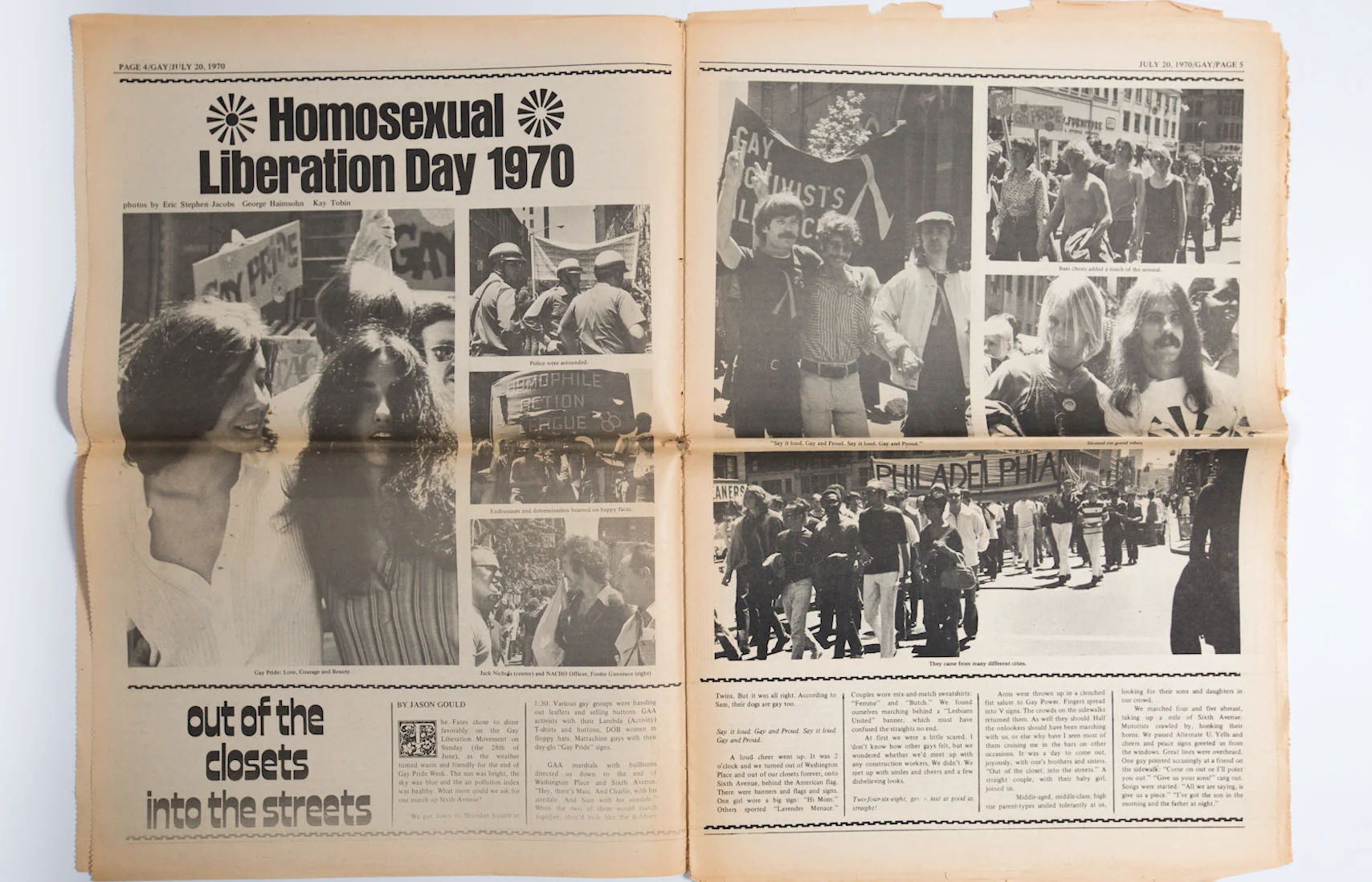 “Homosexual Liberation Day 1970” from Gay magazine, July 20, 1970