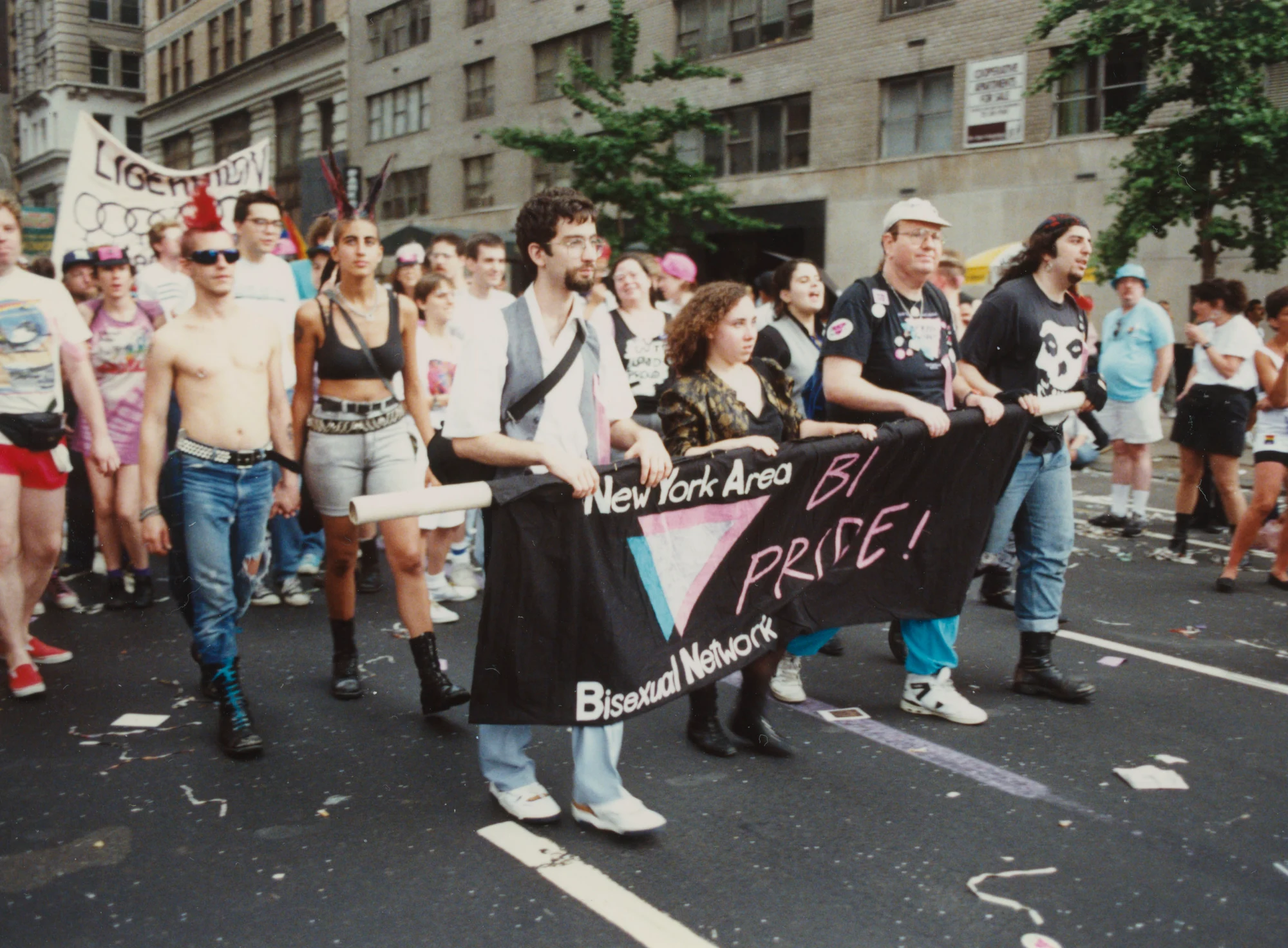 New York Area Bisexual Network in Pride March, 1991