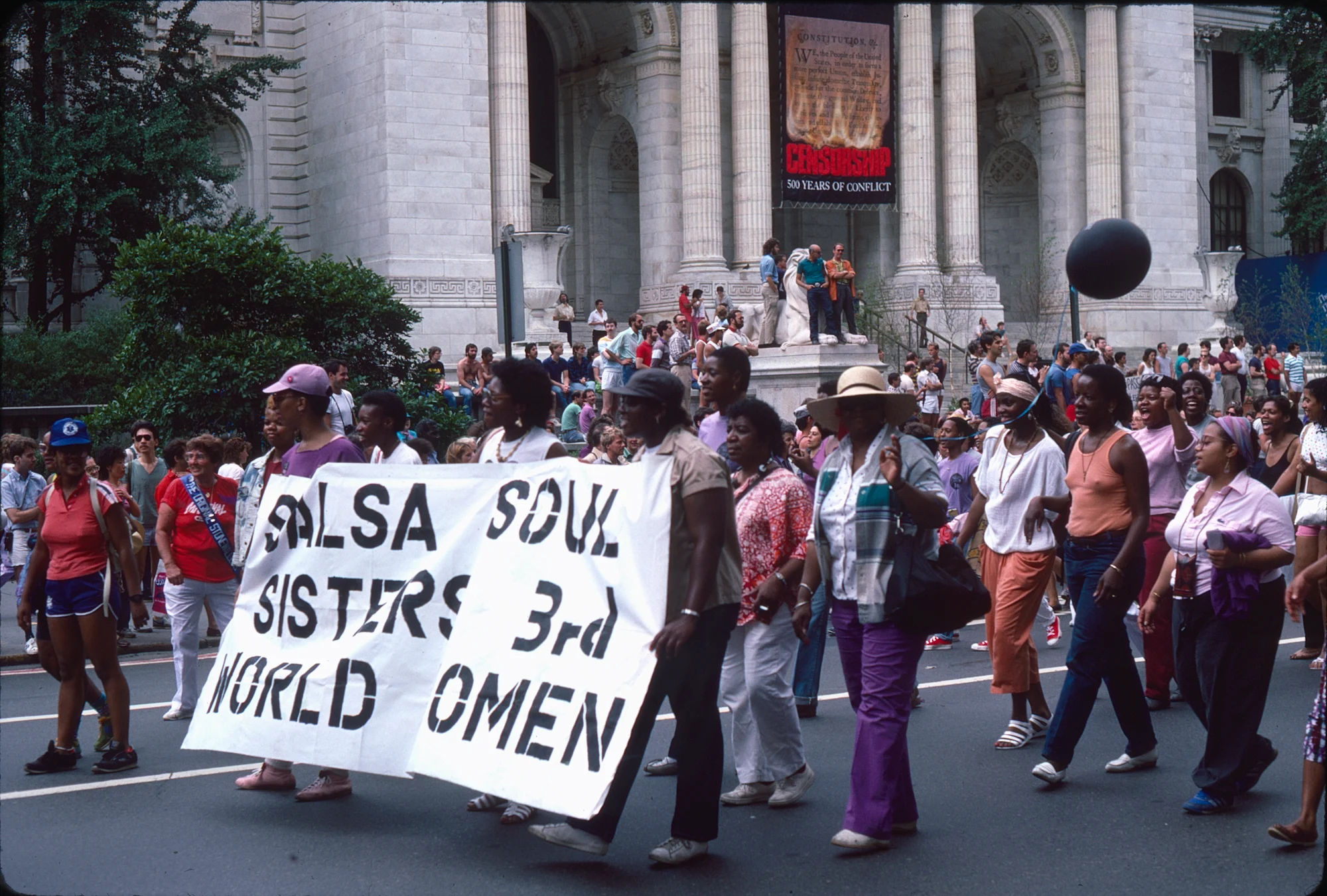 Salsa Soul Sisters marching in the Pride March, 1984