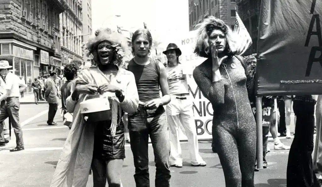 Sylvia & Marsha at Christopher Street Liberation Day March, 1973