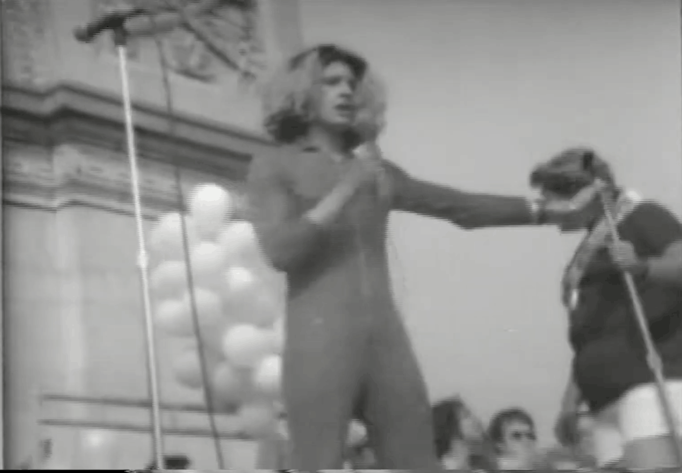 Sylvia Rivera speaking at the fourth annual Christopher Street Liberation Day Rally, 1973
