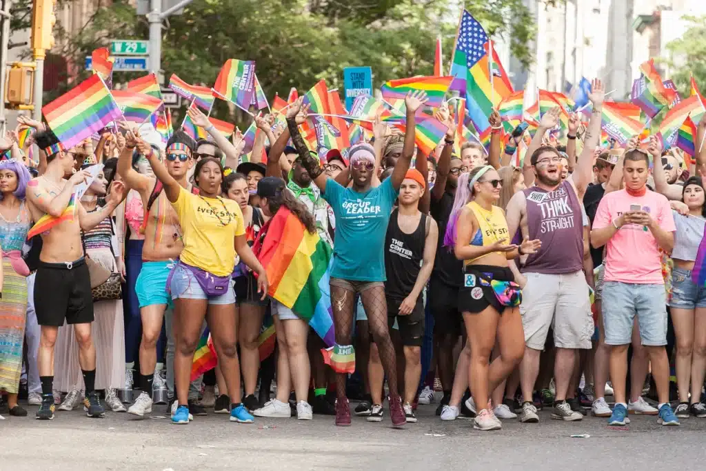 The NYC LGBT Community Center at the 2019 Pride March.