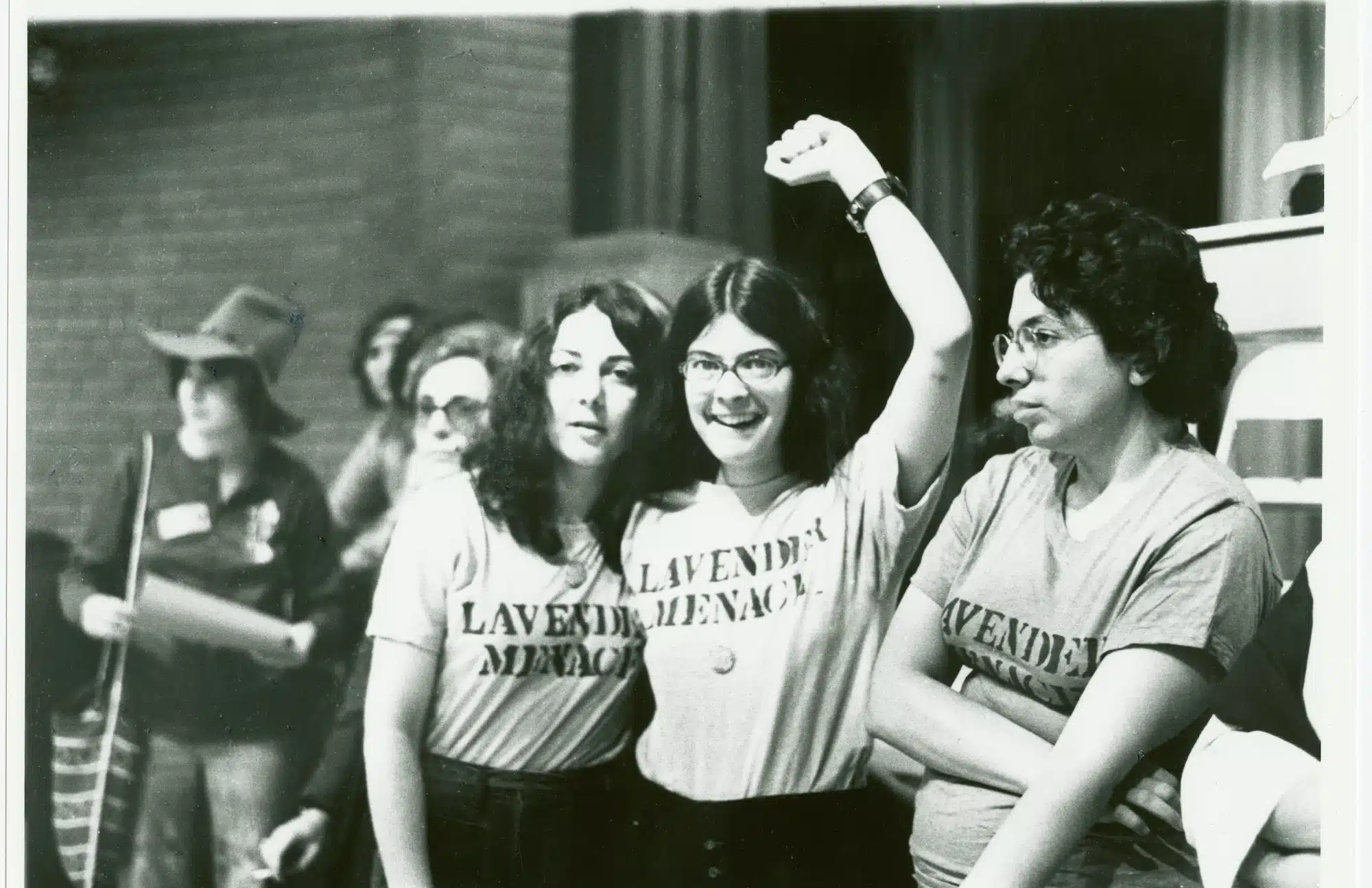 Three members of Lavender Menace at the Second Congress to Unite Women, New York, May 1970